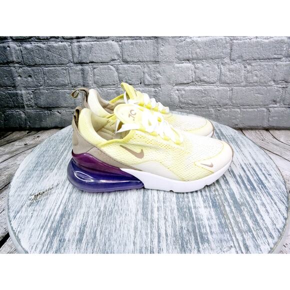 Nike Air Max 270 Sail Space Purple Women 6 Used No Box - Picture 4 of 10